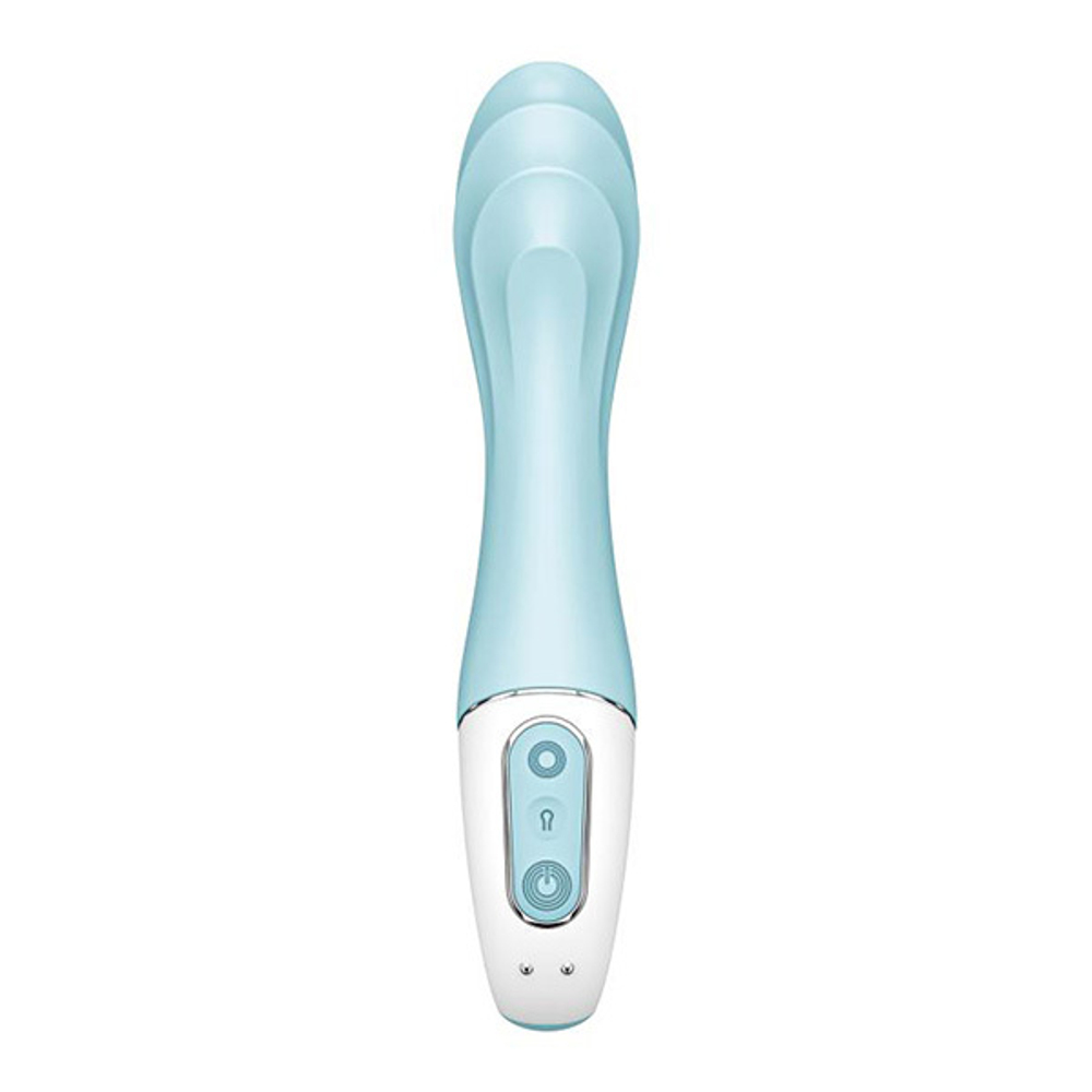 Голубой вибромассажер 21см с функцией расширения Satisfyer Air Pump Vibrator 5+ J2018-252