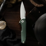 Складной туристический нож TRIVISA Antliae-03G клинок 14C28N рукоять G10 (черный-черный)