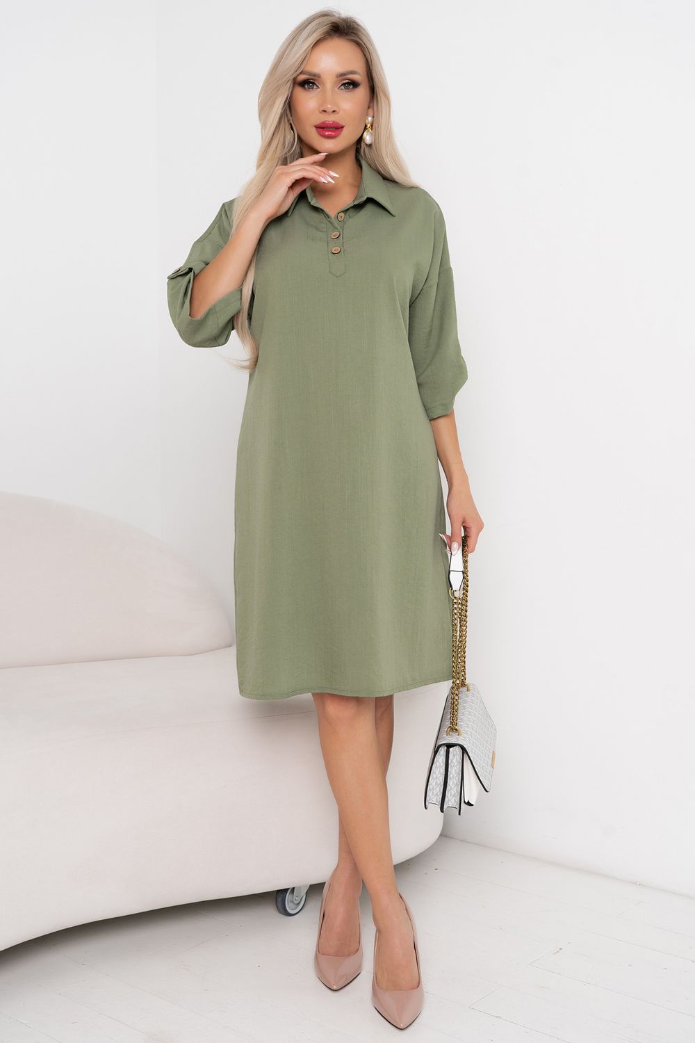 Платье Линда (хаки) Р11-1180 Nikol (Акция)
