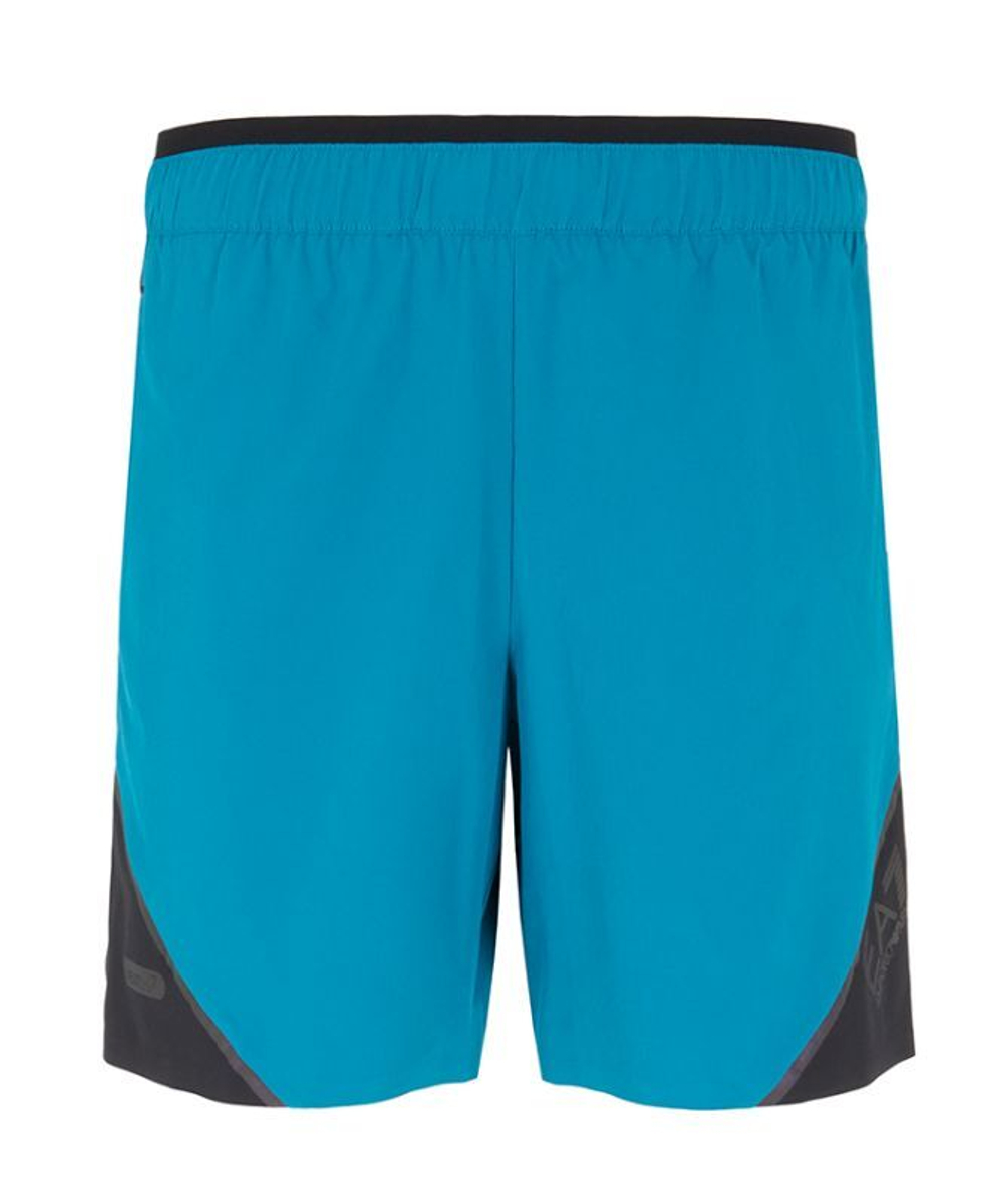Мужские теннисные шорты EA7 Man Woven Shorts - Бирюзовый