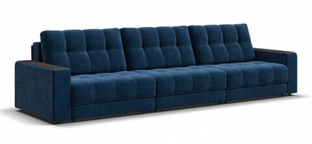 Диван Босс Гранд Велюр Монолит синий