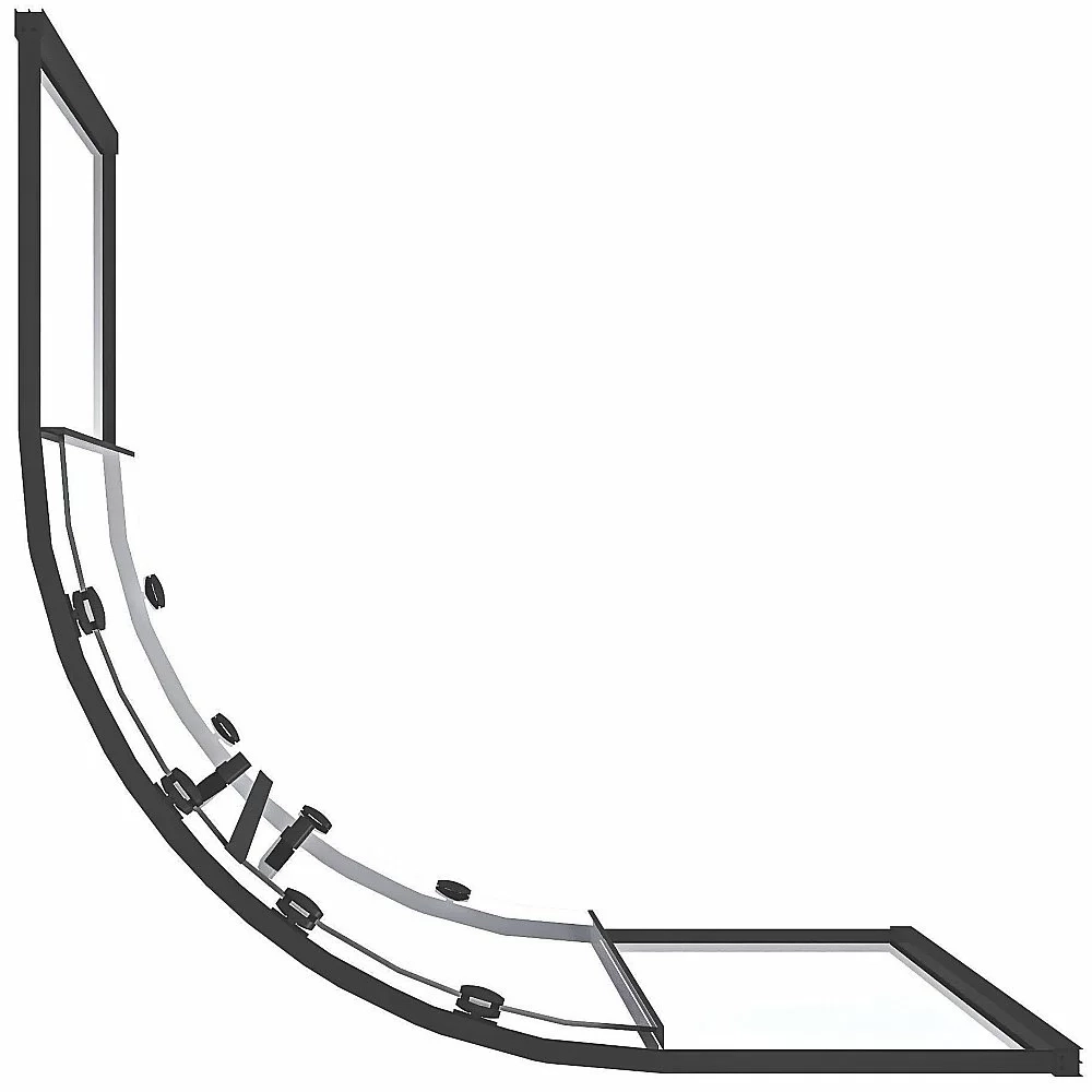 Душевой уголок Good Door Lite 100х100 ЛТ00026 стекло прозрачное/профиль черный матовый