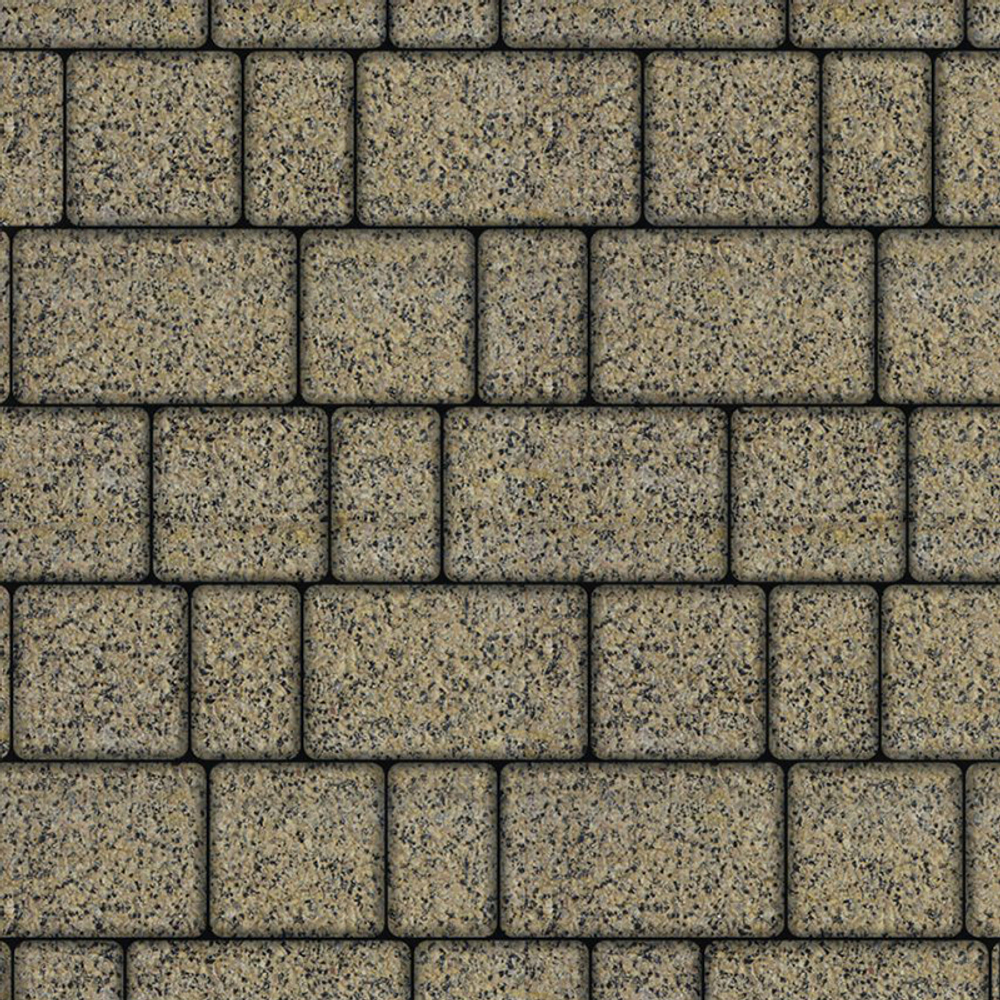 Тротуарная плитка СТАРЫЙ ГОРОД - Гранит+ Желтый с черным, комплект из 3 видов плит