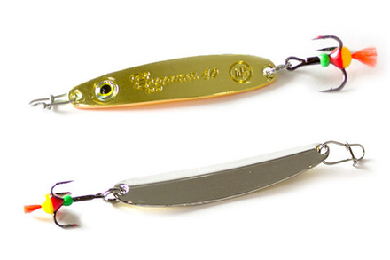 Блесна вертикальная ECOPRO Судачья с глазом, 60мм, 10гр, никель/золото (S/G)