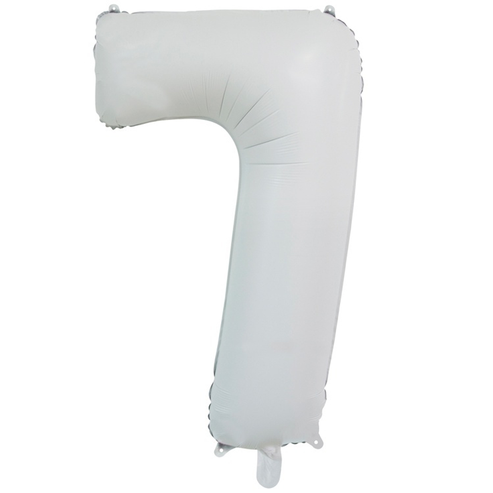 Фольгированные цифры в белом цвете 66 см / 102 см