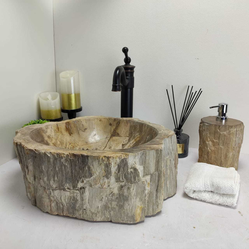 Раковина из окаменелого дерева Fossil Basin OD-00417 43x39x15 см