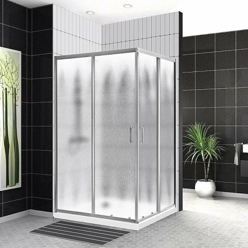 Душевой уголок BelBagno UNO-195-AH-2-100/80-CH-CR 100х80 стекло шиншилла/профиль хром