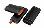 Чехол P&A на 3 сигары Черчилль, натуральная кожа и кедр, T1067-Black