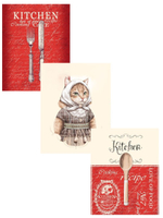 Набор кухонных полотенец, 3 шт , 45х60 см , рогожка