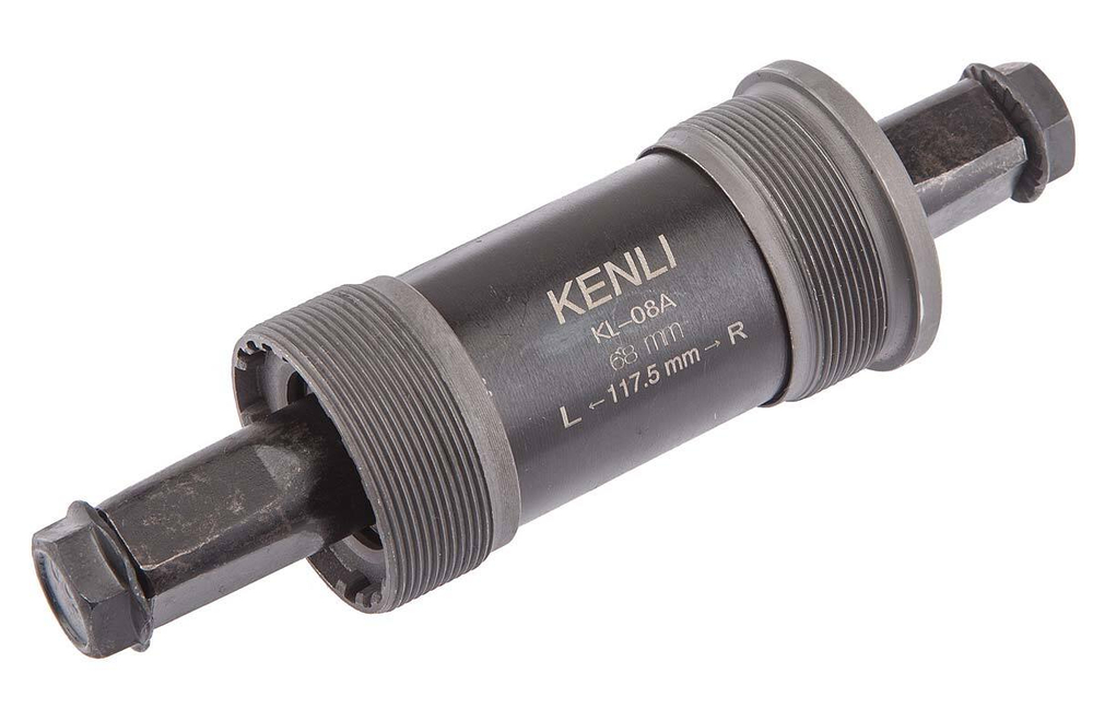 Катридж каретки KL-08A Kenli 68х117,5мм, 1.37"х24tpi, крепление шатунов под квадрат,стальные чашки,с