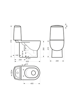 Бачок унитаза SANITA LUXE BEST (160 мм) BSTSLFT01