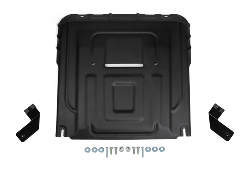 Защита картера и КПП Rival для Haval Jolion АКПП (кроме комплектации Comfort) 2021-н.в./H3 РКПП 4WD 2024-н.в., сталь 1.5 мм, с крепежом, штампованная, 111.9421.1