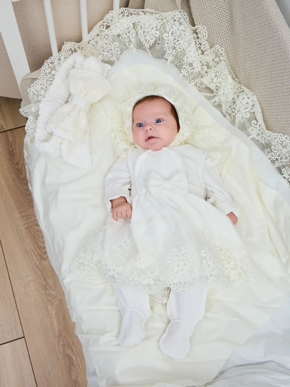 Конверт на выписку зима для новорожденных девочек