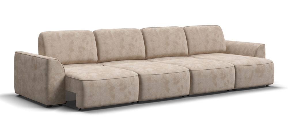 Угловой диван KING MODOOL MAX Велюр Alkantara пепел