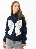 Кардиган для девочки AT1118 синий-белый