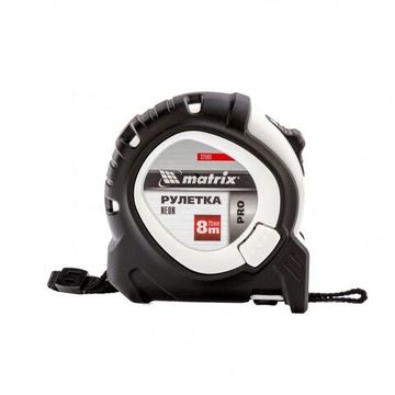 Рулетка Neon, 8 м x 25 мм, обрезиненный корпус, 3 фиксации, PRO Matrix 32593