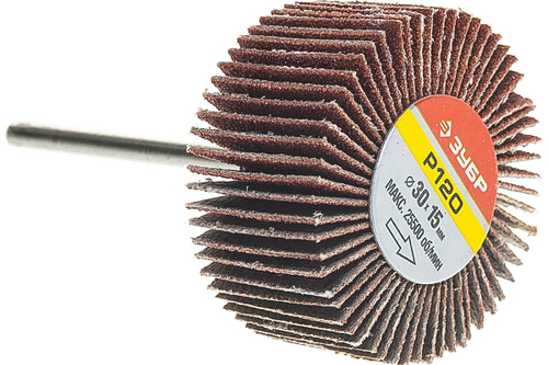 Круг шлифовальный веерный лепестковый (15х30 мм; P120) Зубр 36600-120