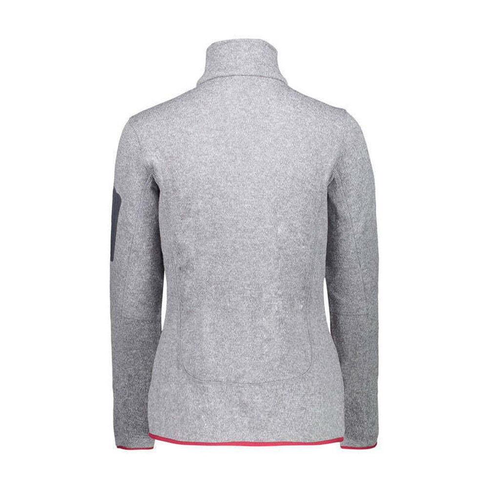 Толстовка флисовая CMP Women's Fleece Knit Tech 3H14746 Jacket, артикул 3H14746, цвет ARGENTO-B.CO-BUNGANVILLE (21UE)
