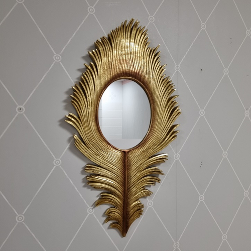 Зеркало "Золотое перо", 60х3х33см, полистоун,стекло