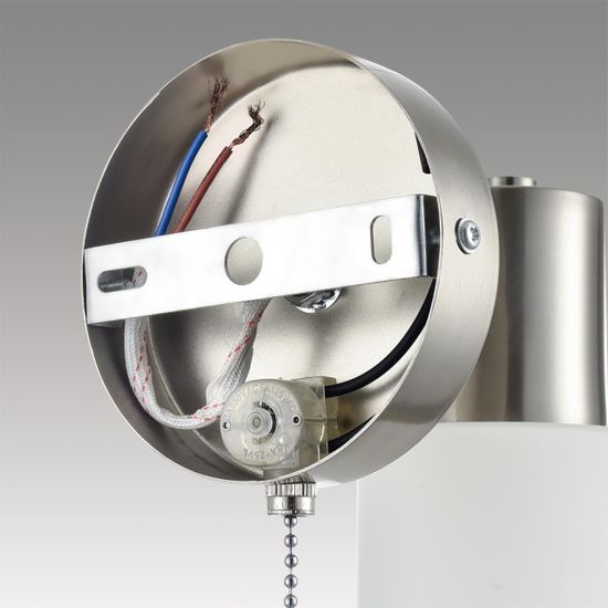 8099/1W COMFI LN25 76 никель/белый металл/стекло Бра Е14 1*40W 220V MAVE