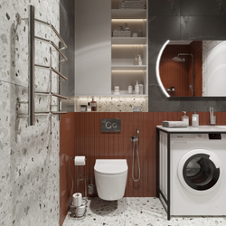 Стойка DIWO Смоленск П16070 для туалета, напольная, хром