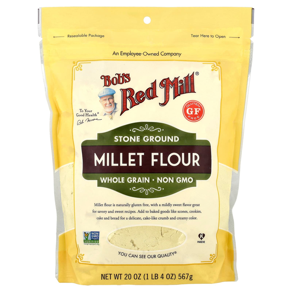 Bob's Red Mill, Просяная мука, цельнозерновая, 567 г (20 унций)