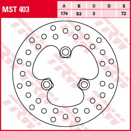 Диск тормозной TRW MST403