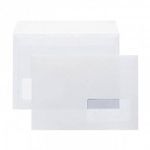 Конверт почт. оф. С5 162х229 стрип окно справа 80 г/м2 белый плоск. внут.зап. евробумага 100% белизн