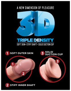 Фаллоимитатор на присоске Тройная плотность King Cock Plus 7.5 Triple Density Cock with Balls