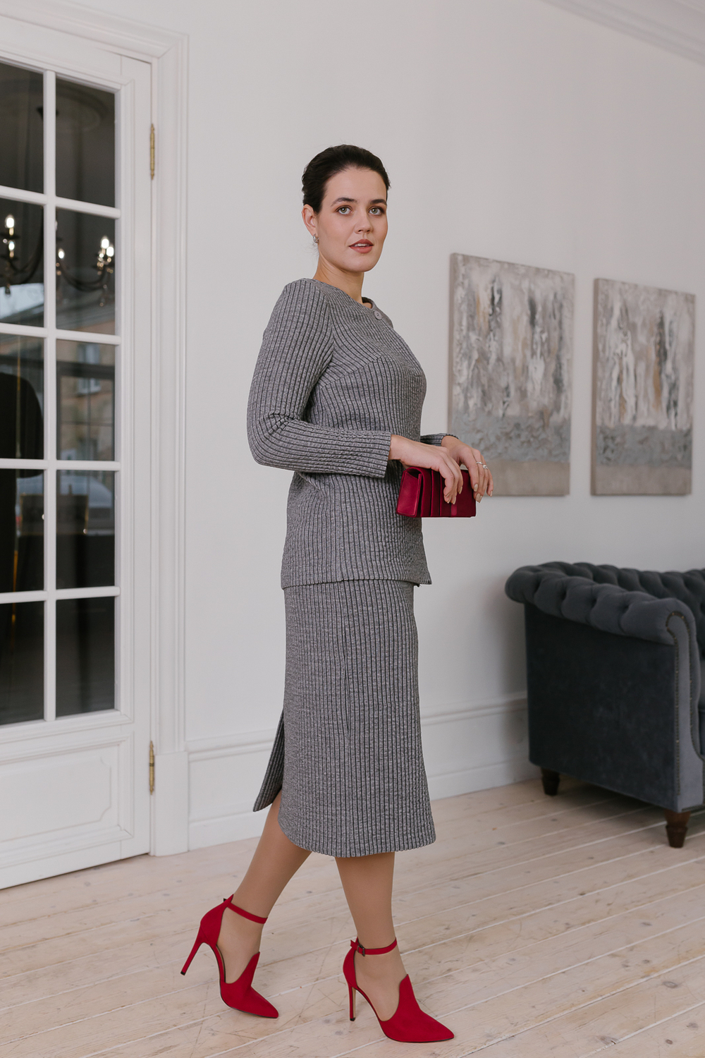 Джемпер 3054АЕ, серый #77С033054АЕ