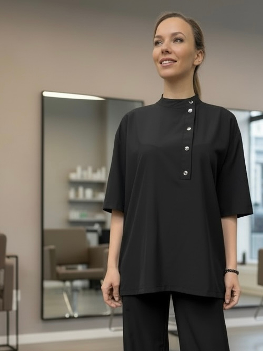Рубашка-косоворотка женская для парикмахера