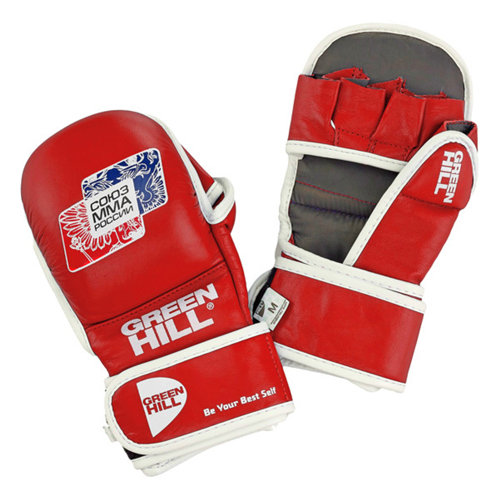Перчатки Green Hill Союз MMA красные
