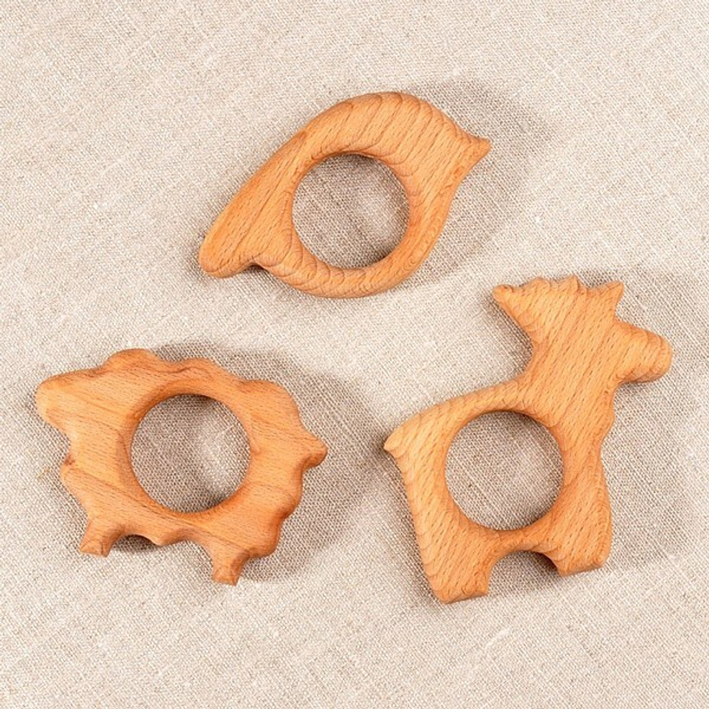 Деревянный грызунок Лось Леснушки