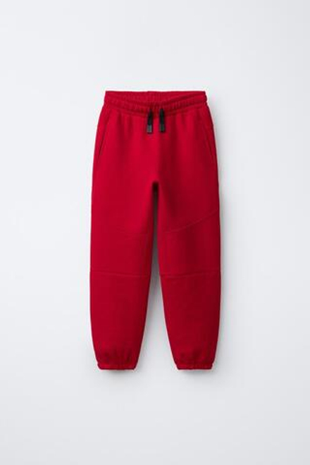 ZARA СПОРТИВНЫЕ БРЮКИ-ДЖОГГЕРЫ, КРАСНЫЙ