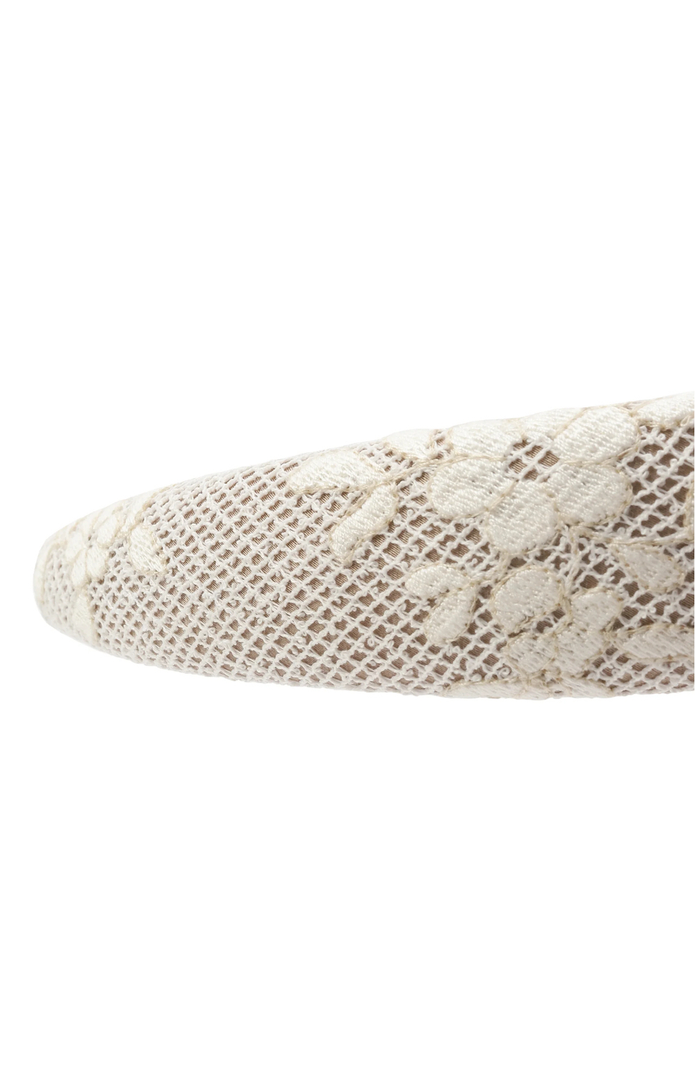 Ободок объемный бежевый с гипюром