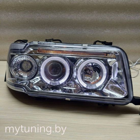 Передние фары ANGEL EYES CHROME для Audi 80 B4
