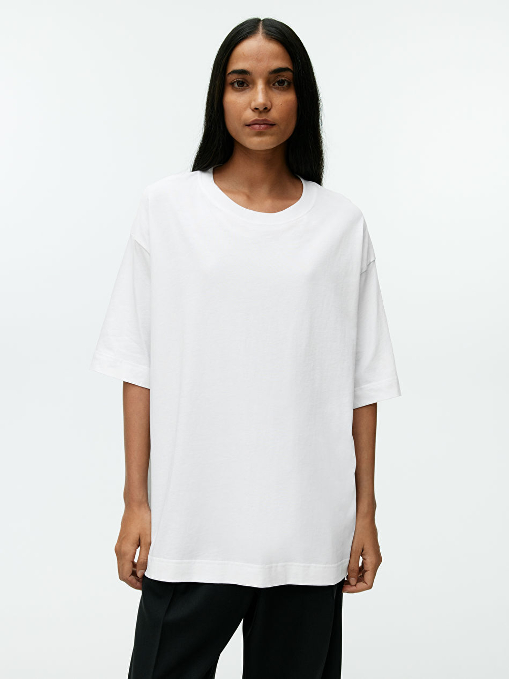 ARKET ФУТБОЛКА ОВЕРСАЙЗ, БЕЛЫЙ