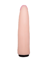 Пояс-трусики с насадкой Glamour - 17 см. (Цвет: телесный с черным)