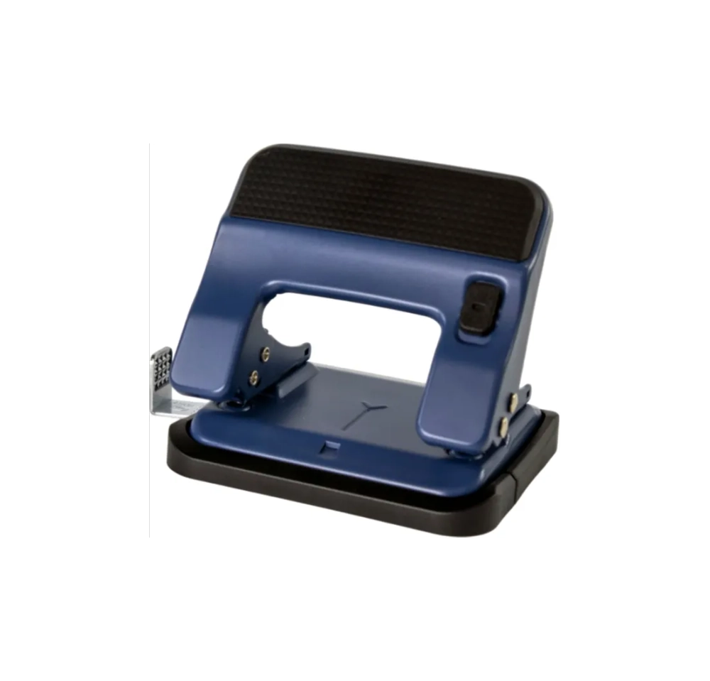 Дырокол 30л. KW-trio металл, синий, с линейкой 0916BLU