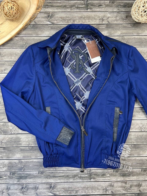 Куртка Stefano Ricci со вставками из кожи крокодила