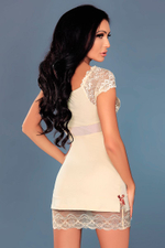 Сорочка Sarah с кружевными рукавчиками (Размер: L-XL) (Цвет: кремовый)