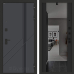 Входная дверь Бункер BN-12 - Зеркало максимум с тонировкой Черный кварц