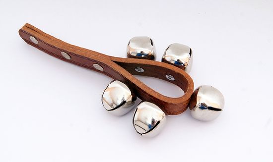 FLT-G11-5A Колокольчики (шарики) на кожаной ручке (5 колокольчиков), Fleet