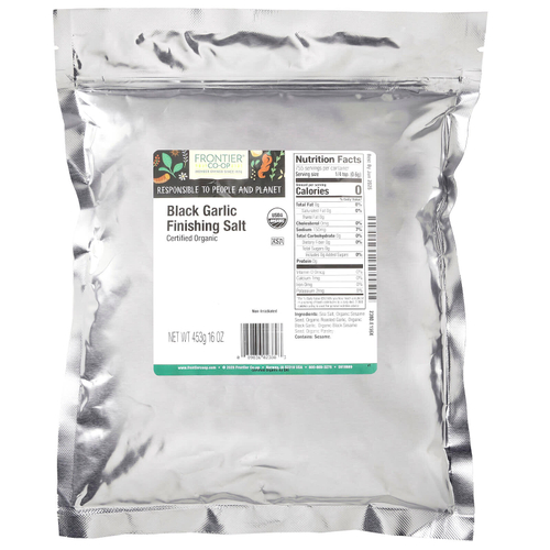Frontier Co-op, Органическая соль для обработки черного чеснока, 453 г (16 унций)