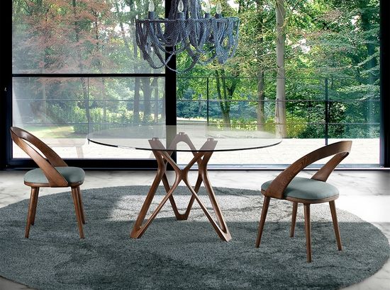 Круглый обеденный стол 1108/DT802 Ø130 из закаленного стекла Испания 