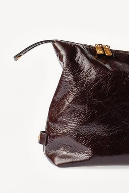 ZARA X WILLY CHAVARRIA КОЖАНЫЙ КЛАТЧ XXL, КОРИЧНЕВЫЙ