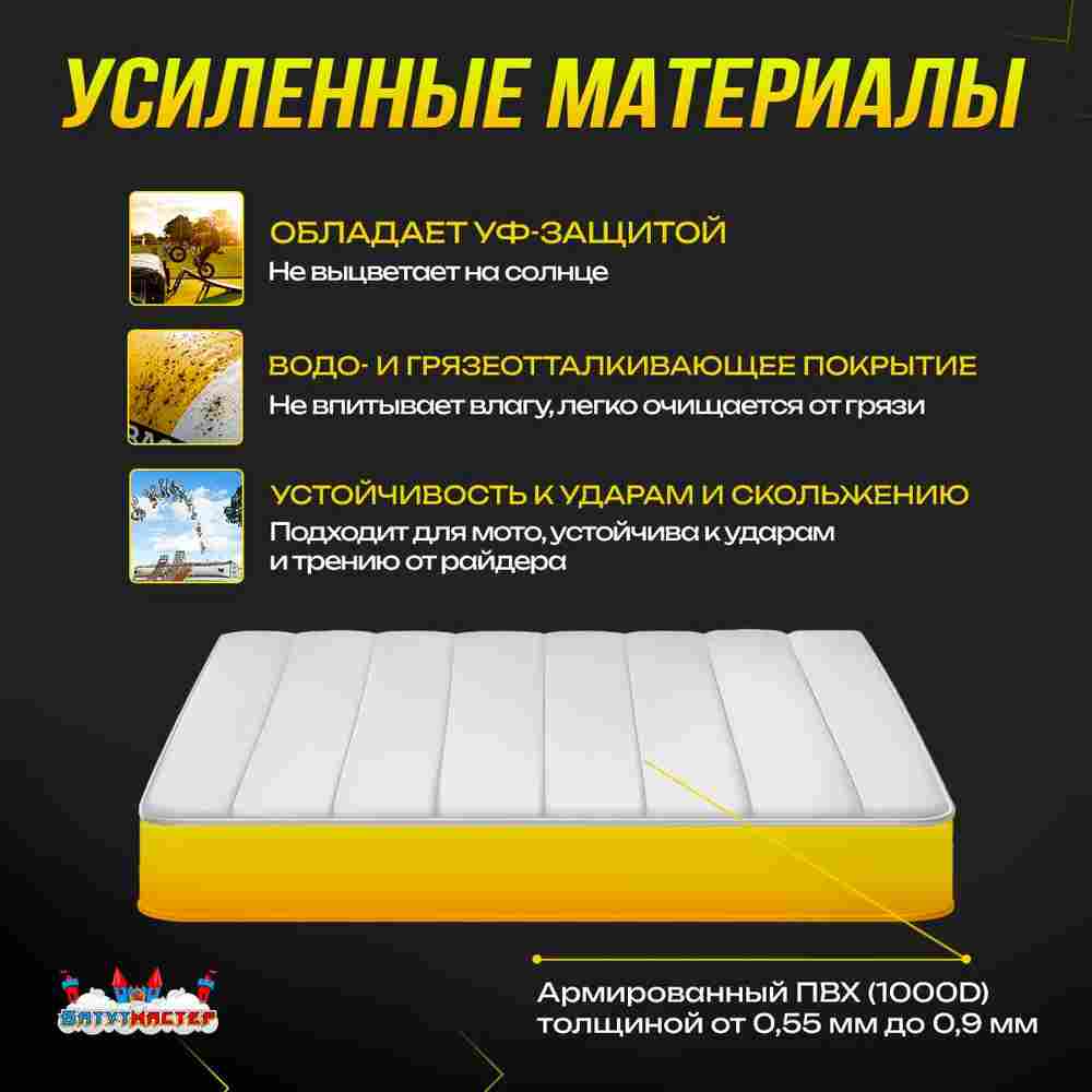 Надувная подушка «LandAir» для приземления и трюков, 4,5×3,5×0,46 м