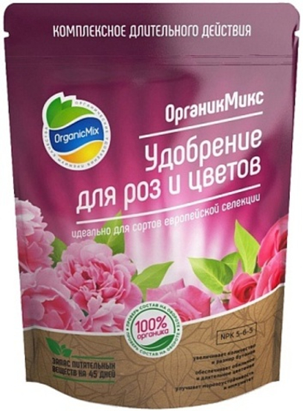 ОрганикМикс Удобрение для роз и цветов 850г