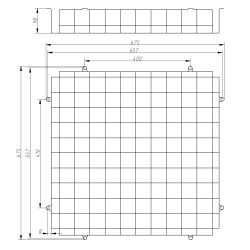 Решетка защитная ЭРА SPO-BAR-650-650 из армированной стали для светильников армстронг | Аксессуары для офисных светильников