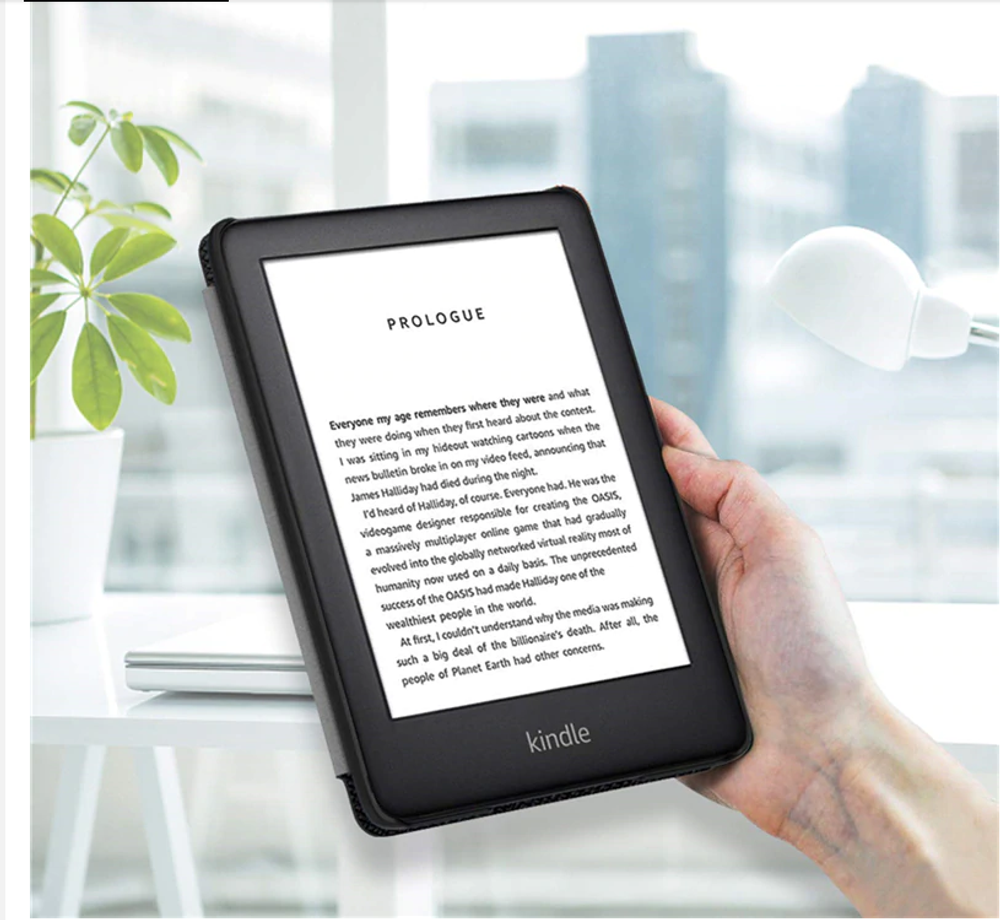 Обложка Kindle 9/10 магнитная голубая